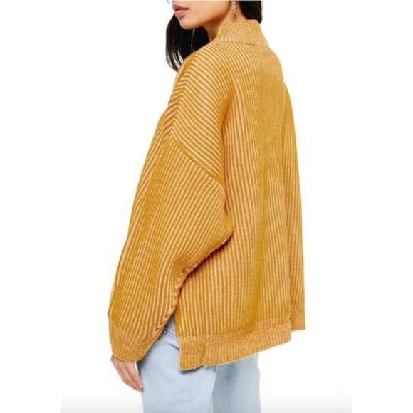 TOPSHOP Mock Neck Sweater in Mustard Size 8-10 Petite - Picture 2 of 11